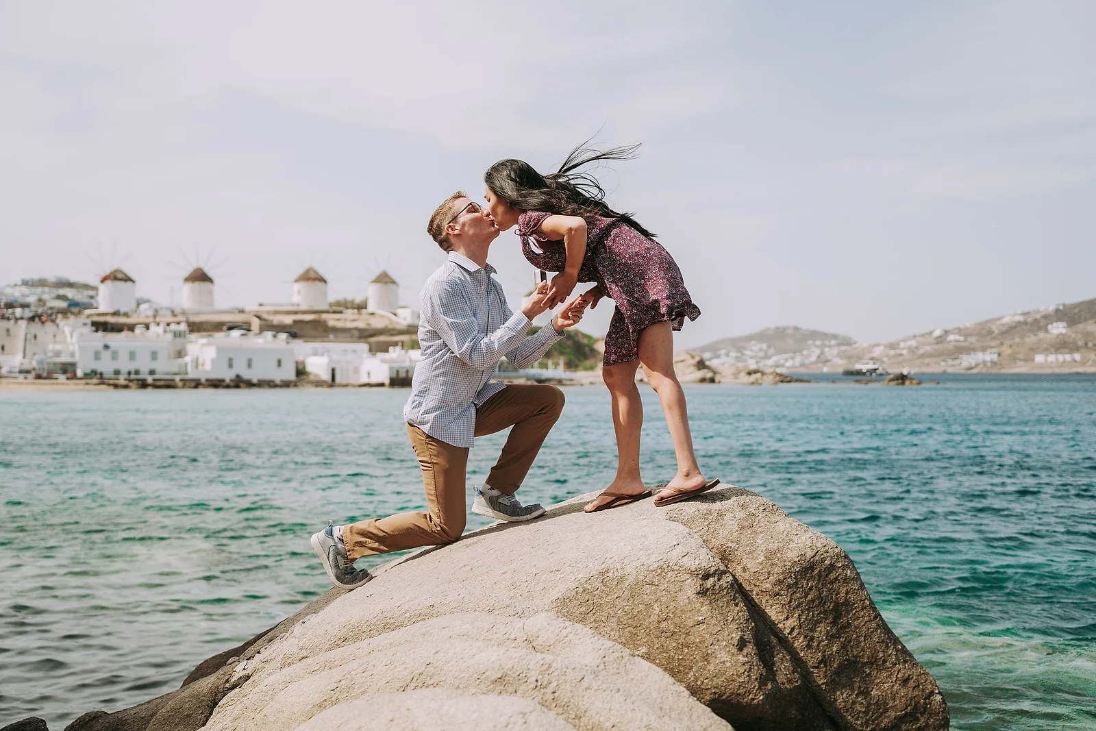 Surprise engagement photoshoot by Spyridon, Localgrapher in Mykonos