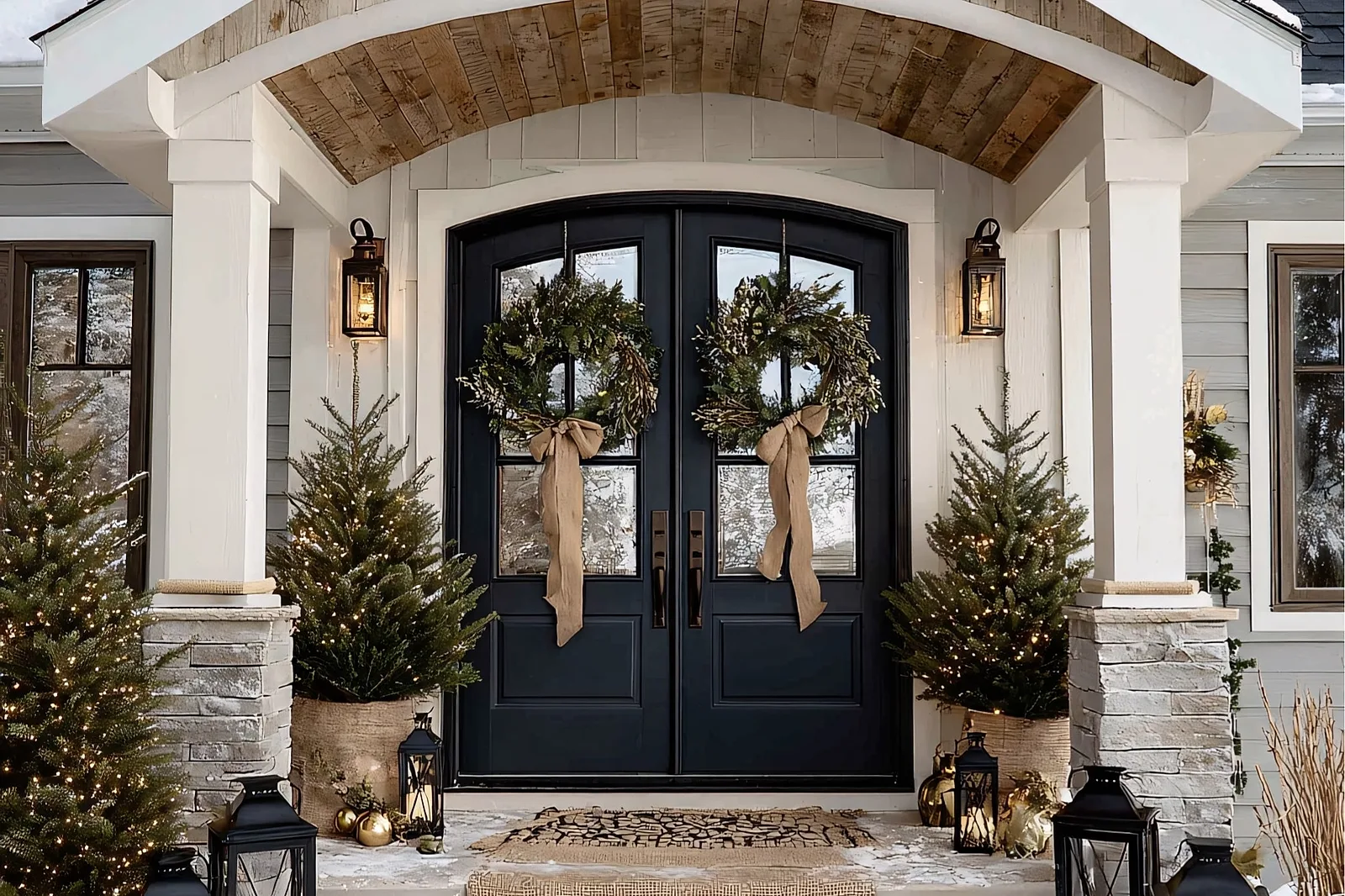 Use Your Front Porch for Rustic Christmas Photoshoot.