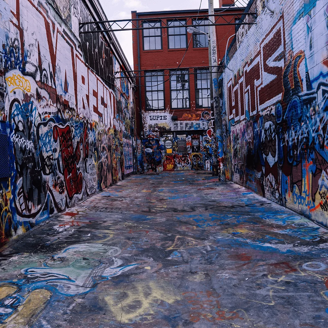 Location #3: Urban Alley with Graffiti.