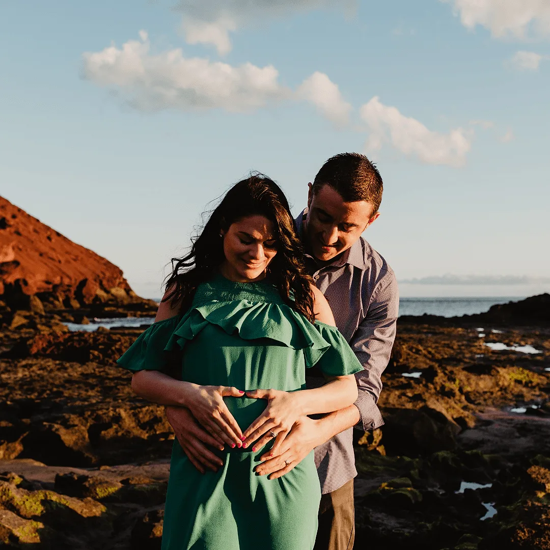 Heart Hands Over the Bump.