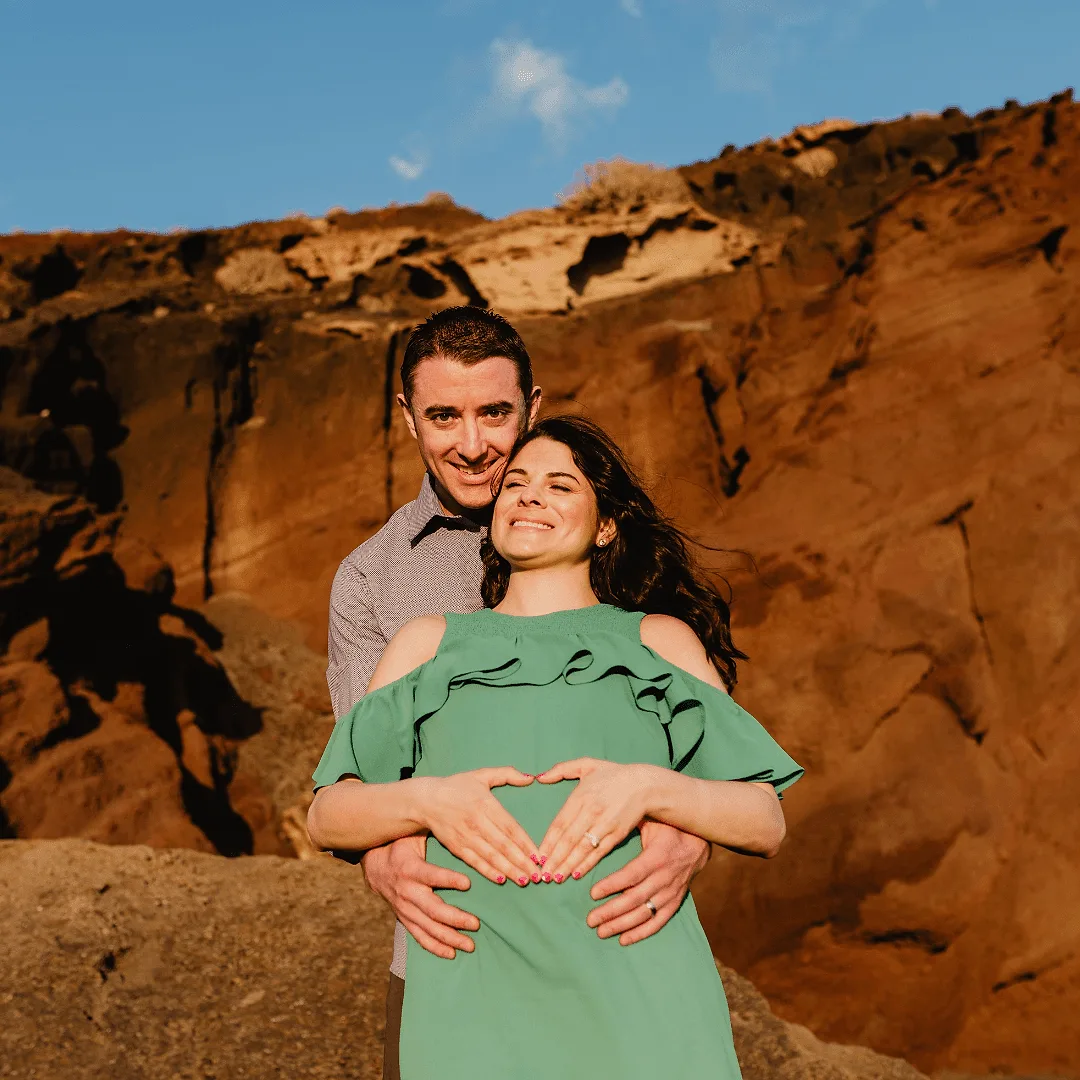 Heart Hands Over the Bump.