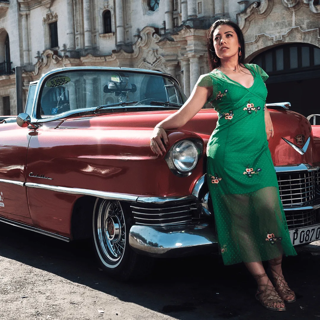 Pose #1: Leaning on the Car.