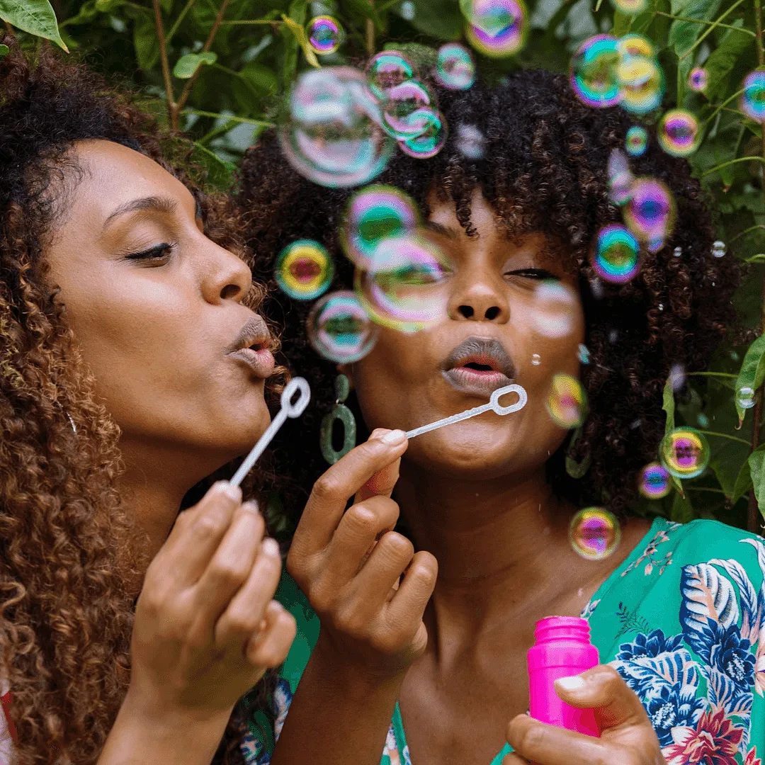 Pose #3: Bubble Blowing.