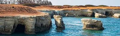 Peyia Sea Caves — popular photoshoot spot in Paphos