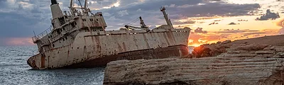 Edro III Shipwreck — popular photoshoot spot in Paphos