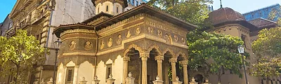Stavropoleos Monastery Courtyard — popular photoshoot spot in Bucharest