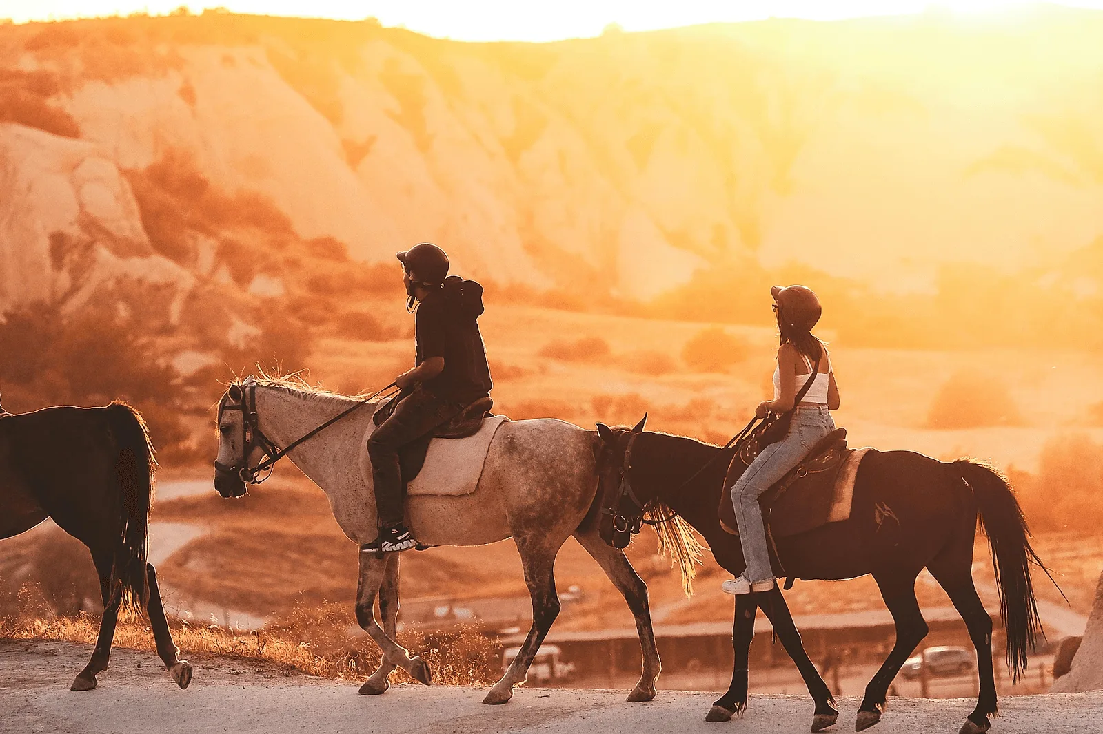 Sunset Horseback Riding Through the Valleys.
