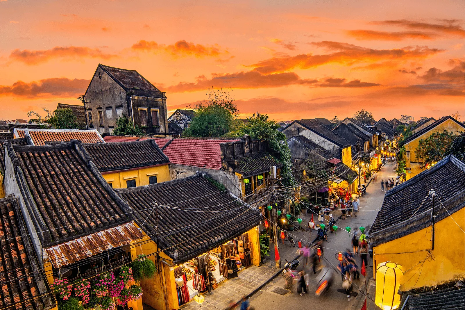 Hoi An Ancient Town lanterns at sunset — 30 minutes from Da Nang