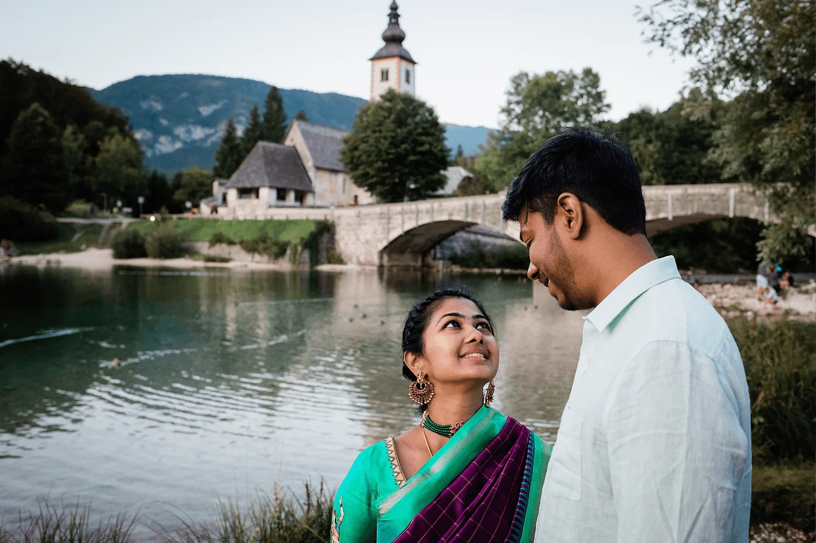 Romantic Summer in Lake Bled, Slovenia.