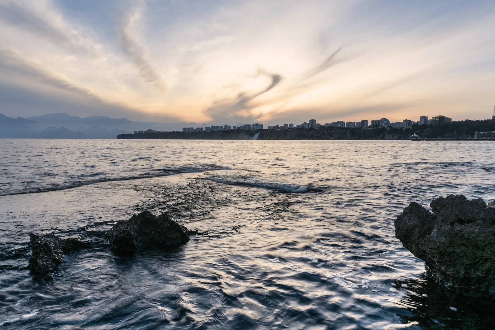 Lara Beach Antalya at sunset