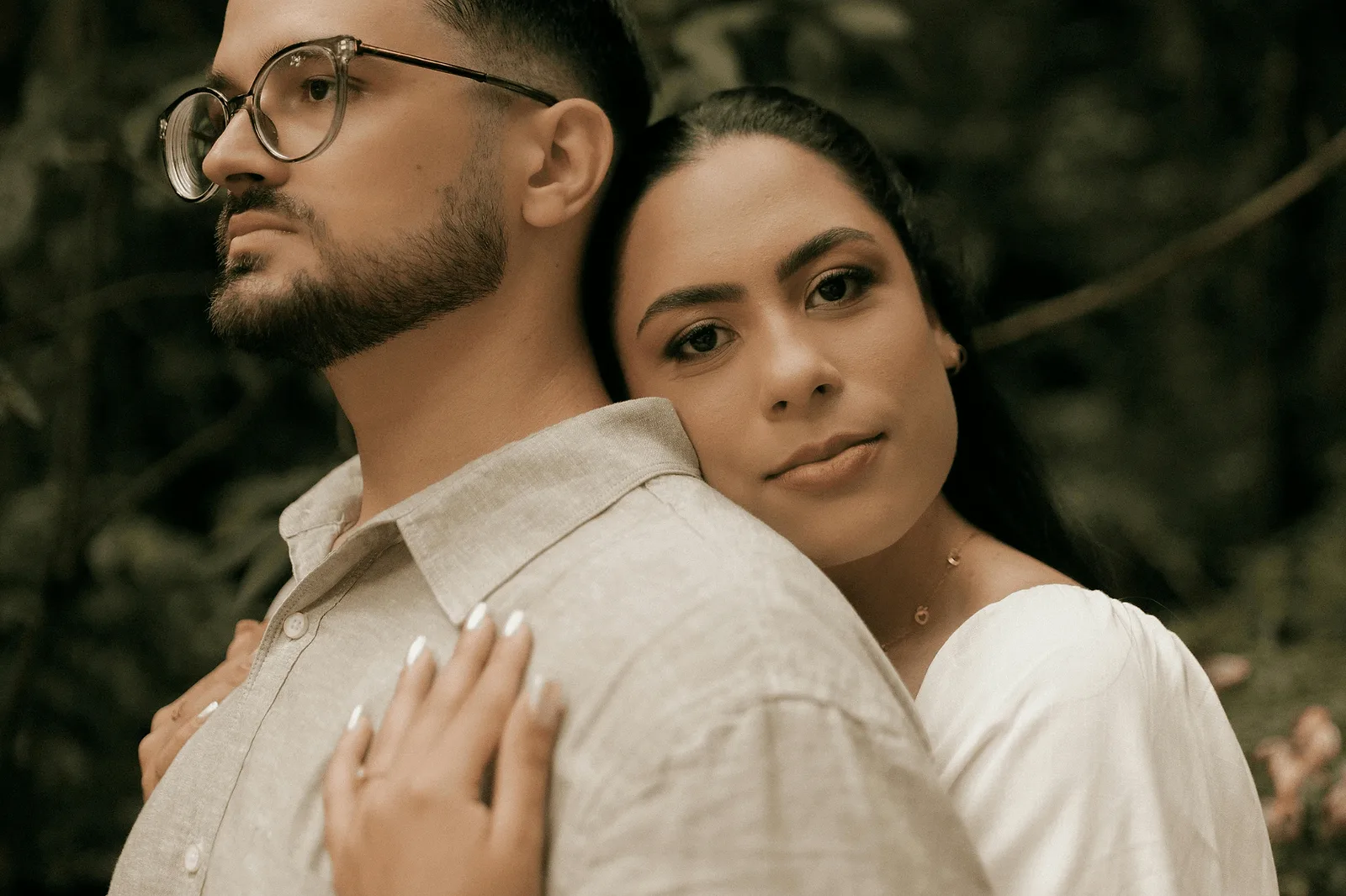 couple in warm neutrals and earth tones for antalya photoshoot