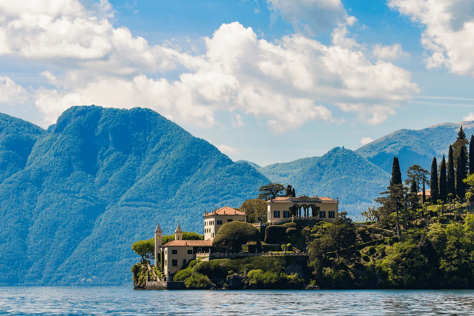 Villa del Balbianello Terraced gardens and Loggia Durini at Villa del Balbianello on the Lenno peninsula, Lake Como