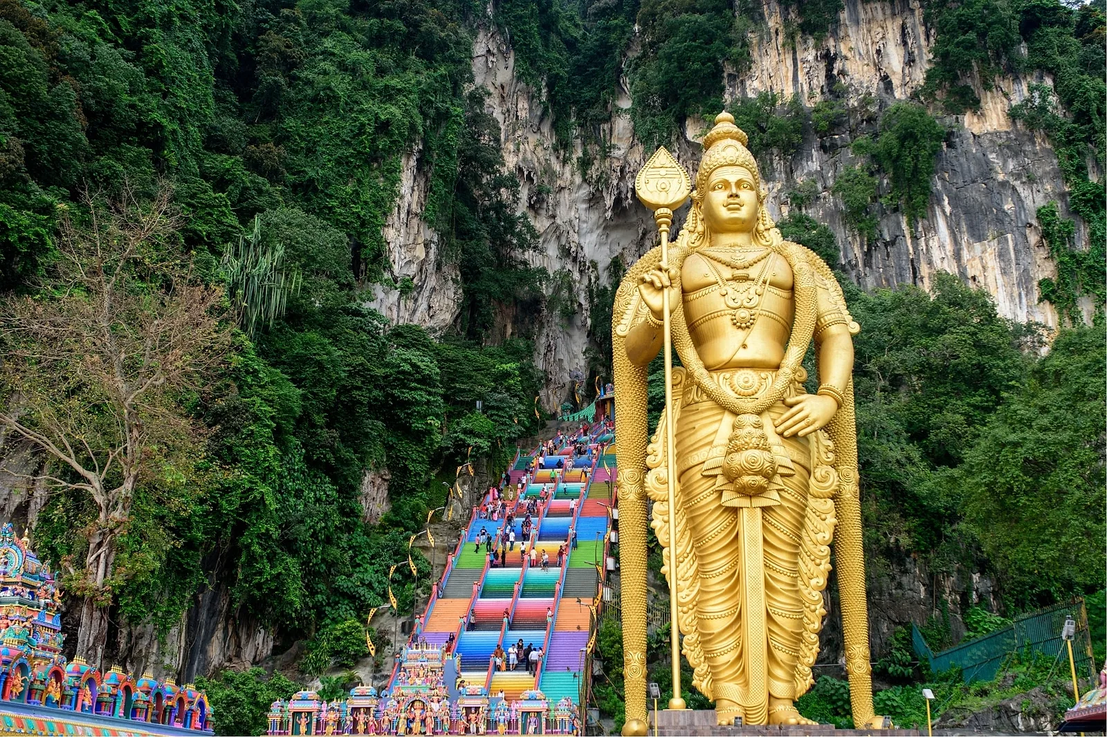 Batu Caves staircase early morning: shoot day preparation