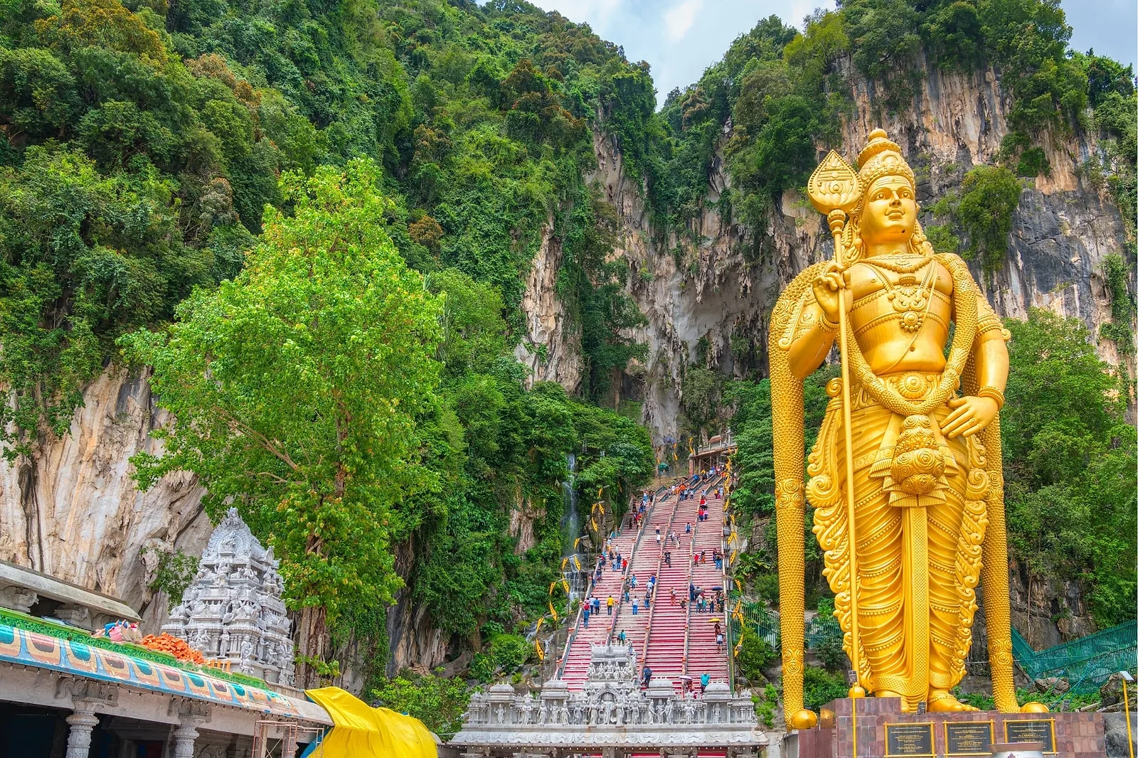 Batu Caves rainbow staircase Kuala Lumpur