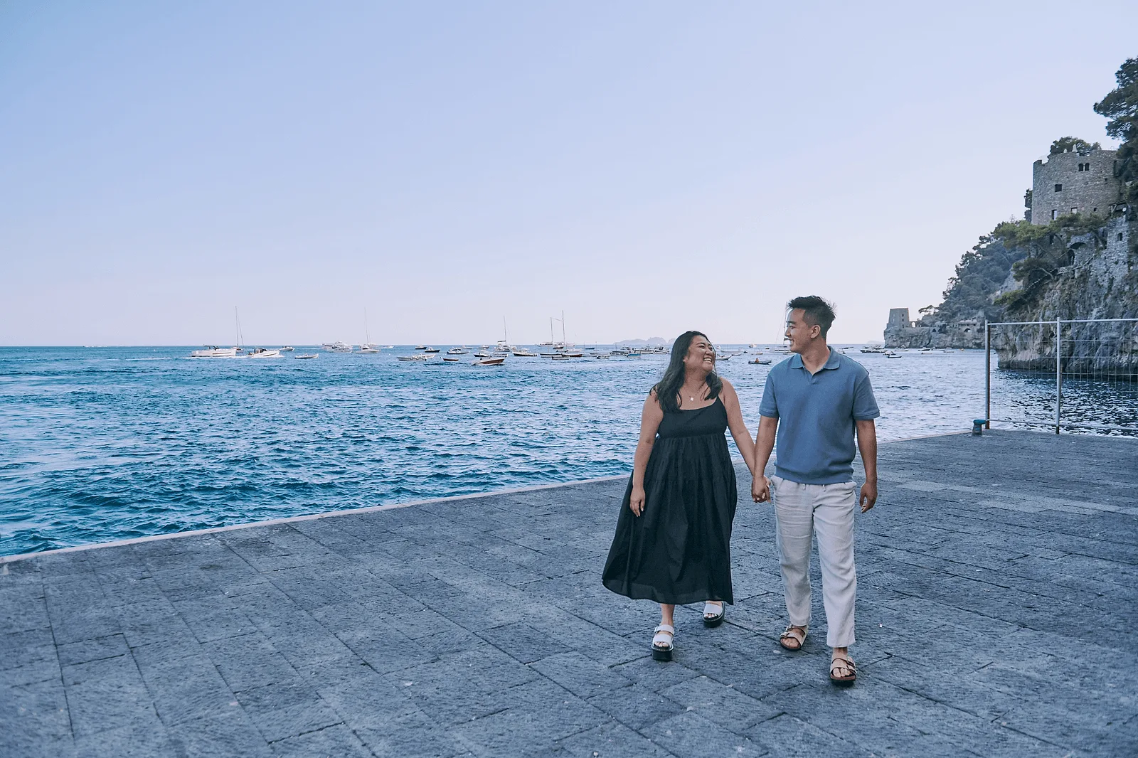 moments before proposal in positano