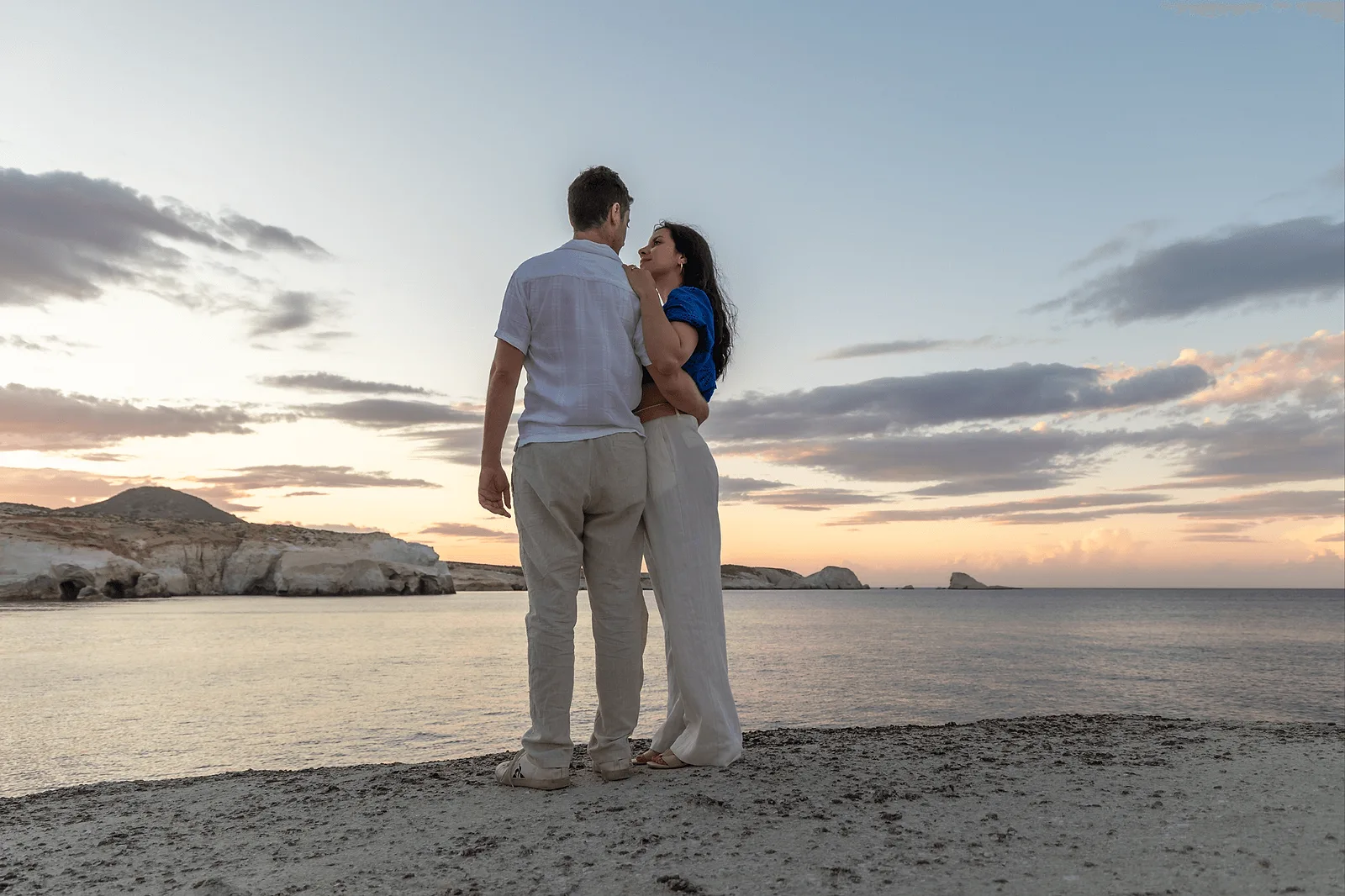 after sunset moments in milos greece