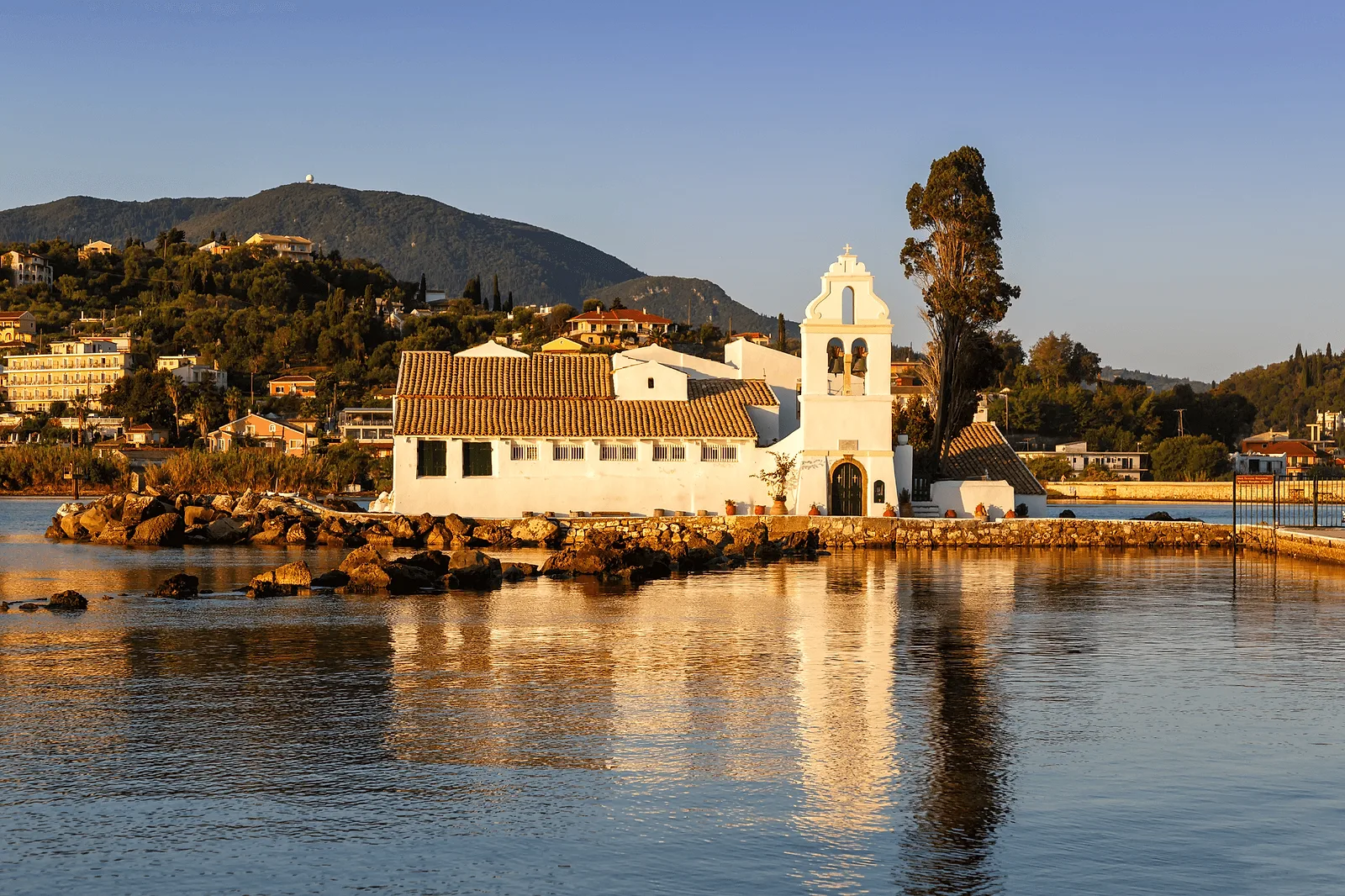 Vlacherna Monastery Church Corfu Greece Vlachernon Kanoni Island