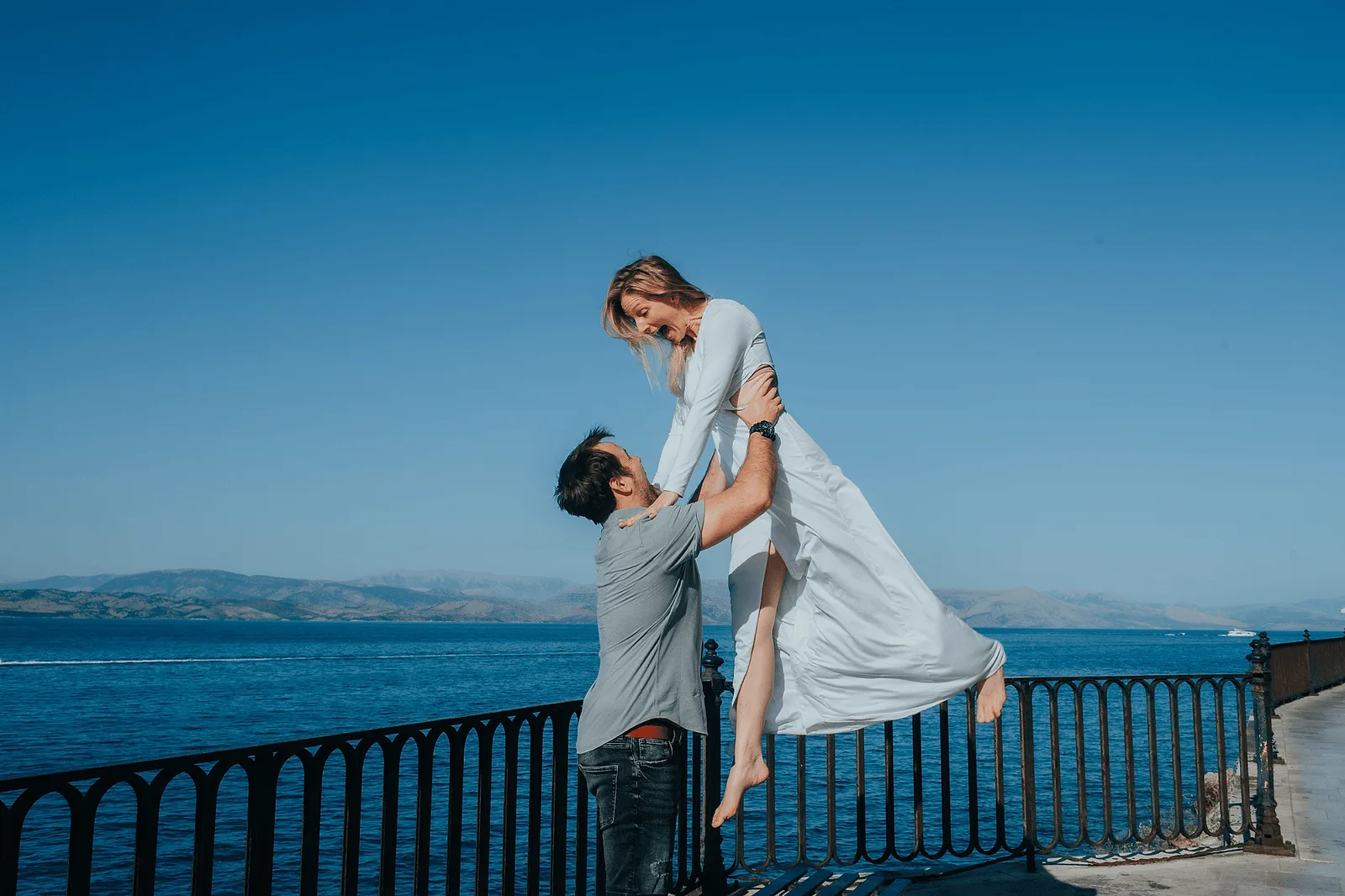corfu viewpoint as photo spot with couple posing
