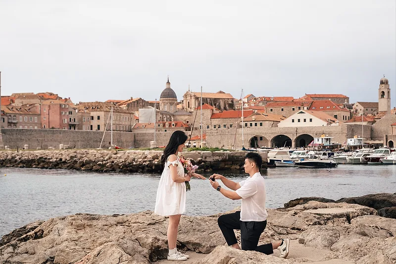 proposal moment captured in dubrovnik croatia