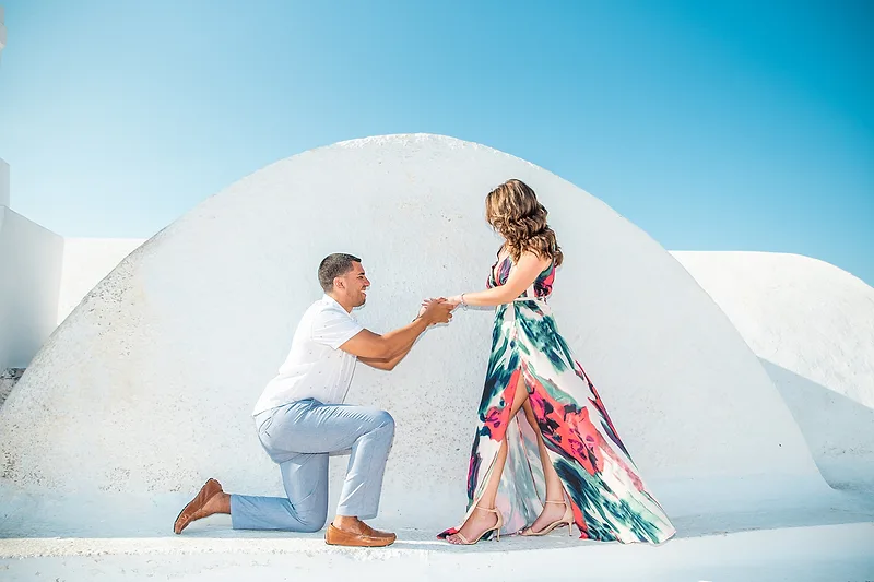 proposal in santorini