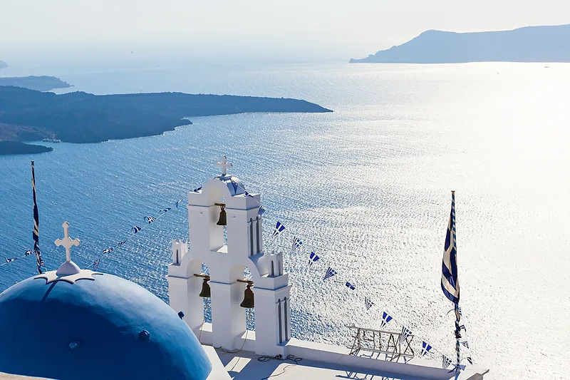 Firostefani Three Bells in Santorini