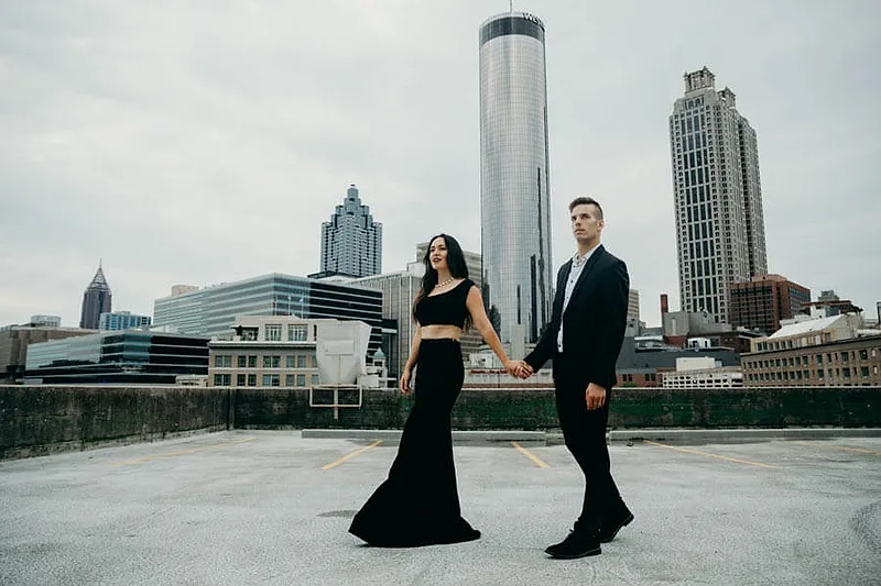 Autumn Couple Photoshoot in Atlanta Georgia USA