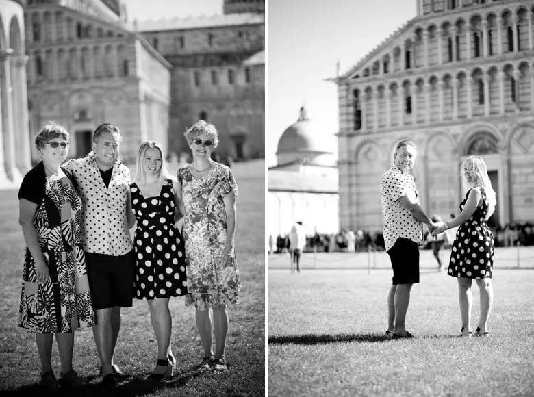 Family photos in Pisa