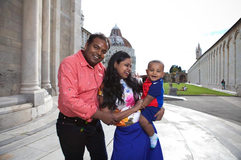 family vacation in Pisa