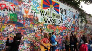 Best things to do in Prague with kids, John lennon wall