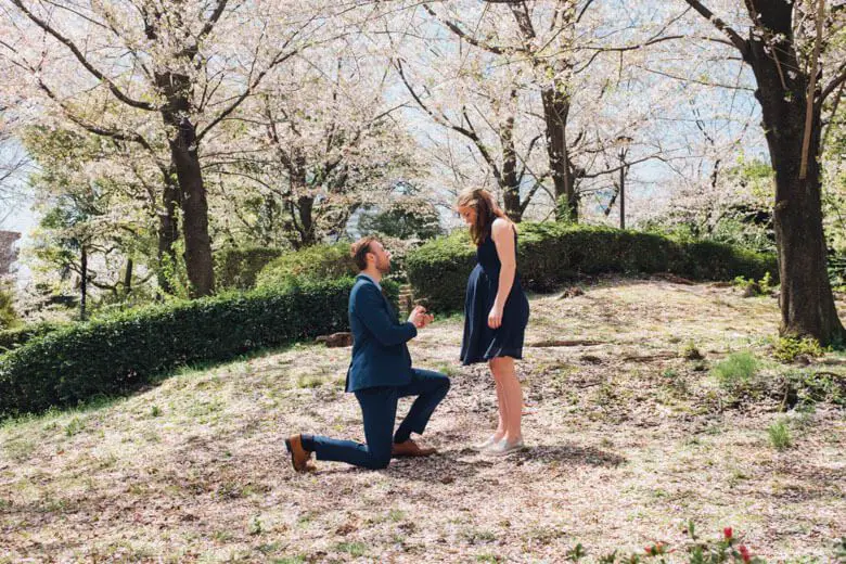 secret proposal photographer in Tokyo