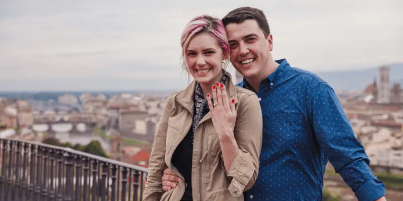 Romantic Surprise Proposal Photoshoot in Florence Italy