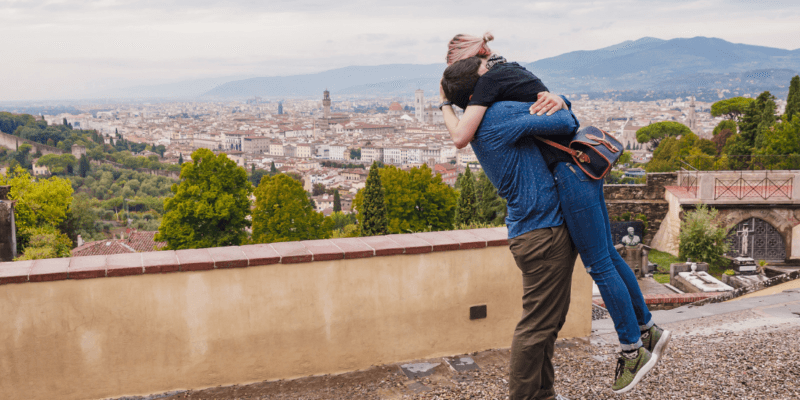 Romantic Surprise Proposal Photoshoot in Florence Italy