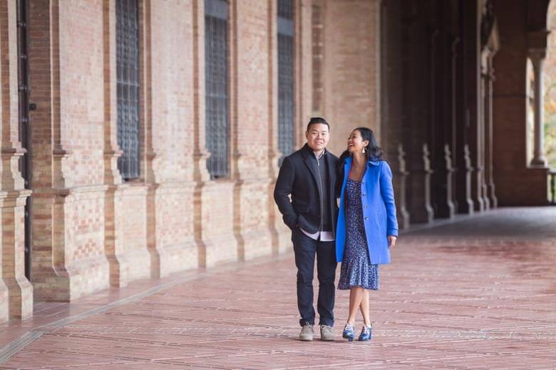 couple vacation photographer in Seville, Spain