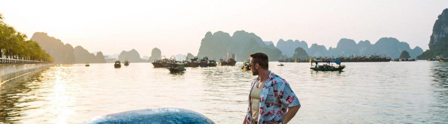 Photographer in Halong Bay