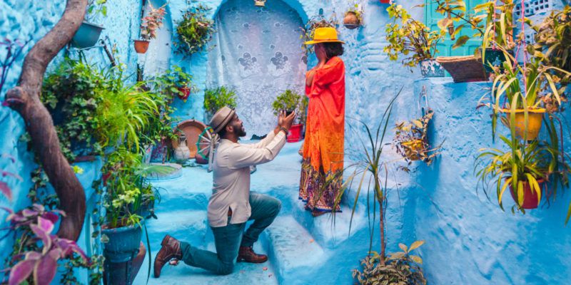 Photographer in Chefchaouen, Morocco