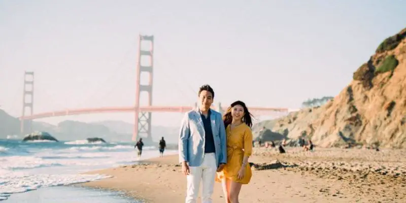 Couple Photoshoot at San Francisco Beach