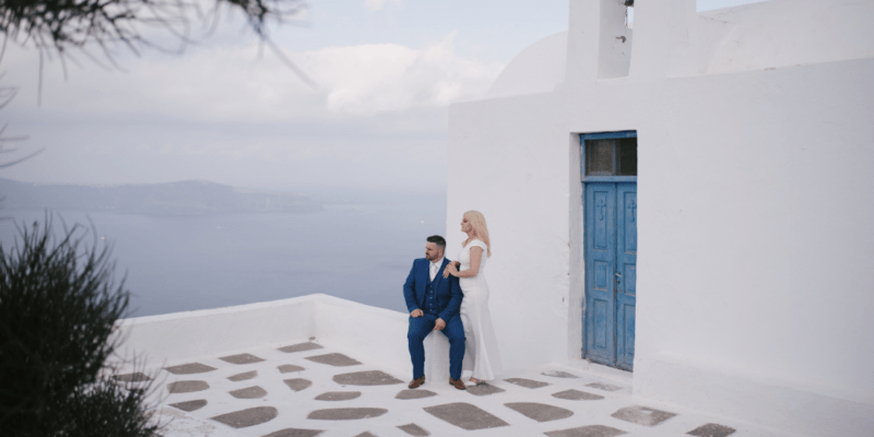 bridal Photoshoot in Santorini