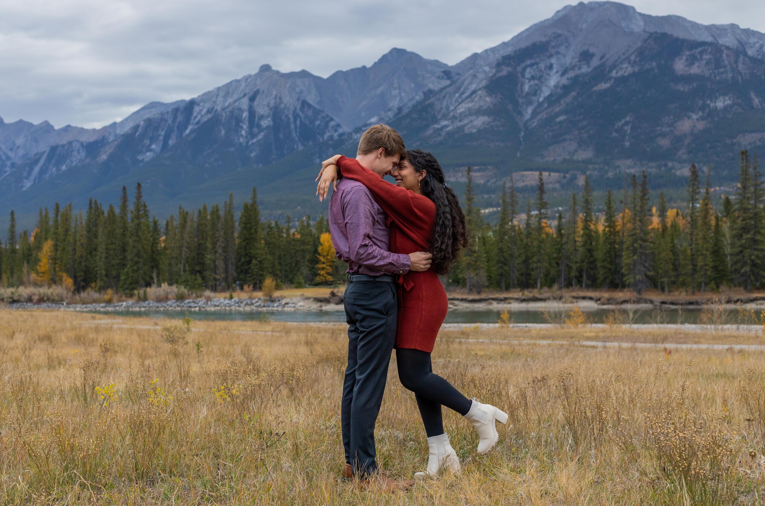 Engagement photoshoot by Solana, Localgrapher in Canmore