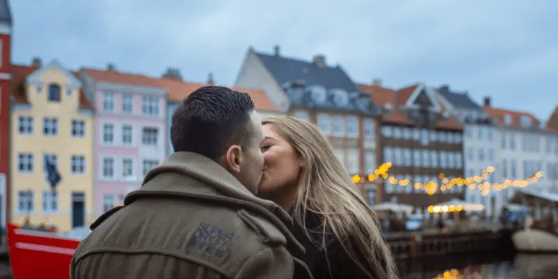 Christmas Couple Photoshoot in Copenhagen Denmark
