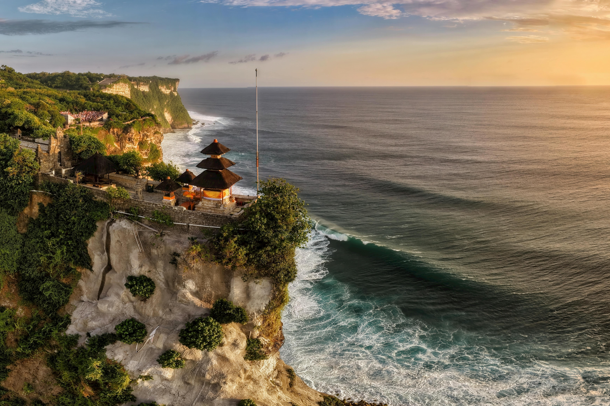 Stunning Sunset View of Uluwatu Temple in Bali