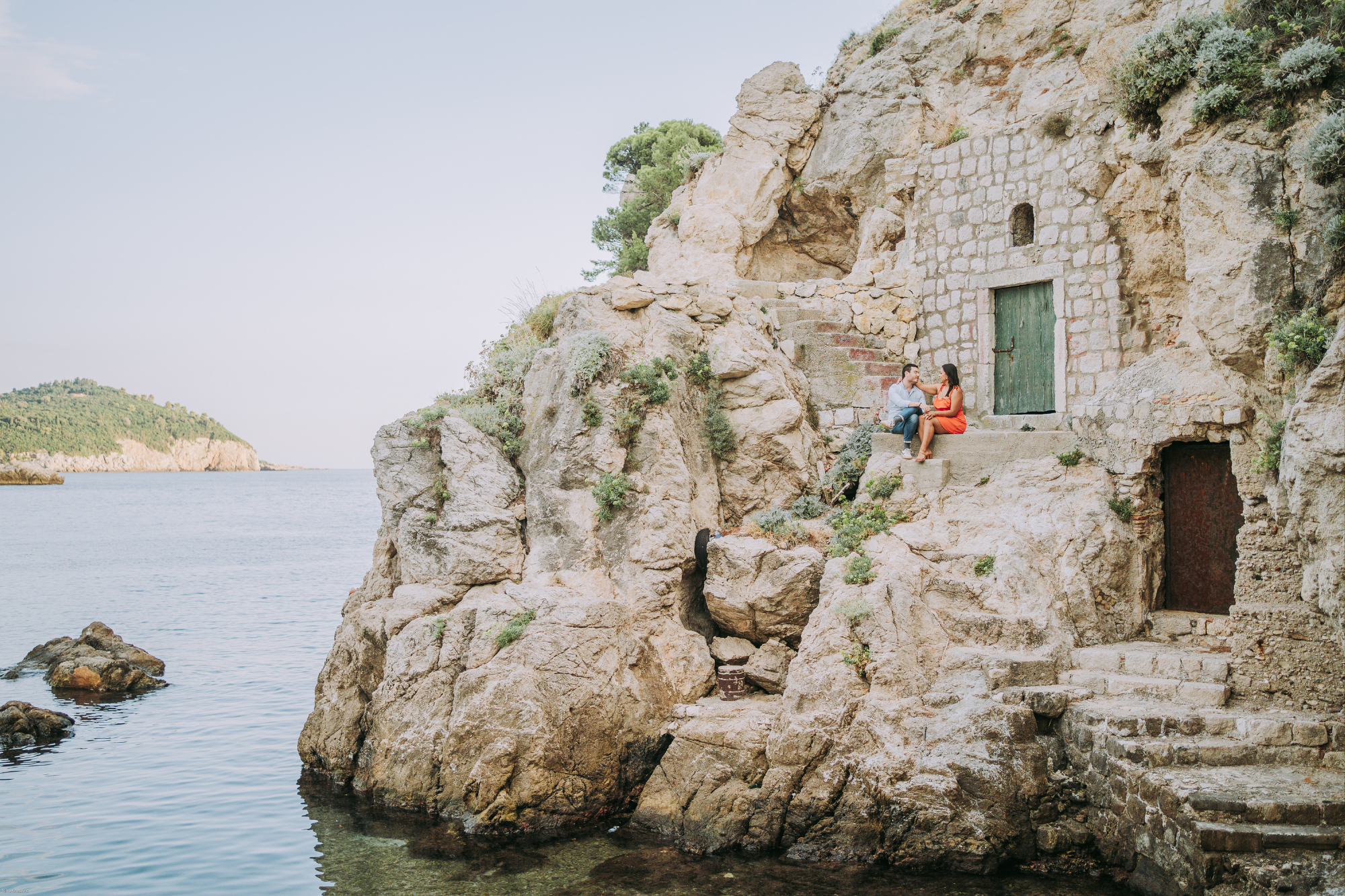 couple in dubrovnik during summer