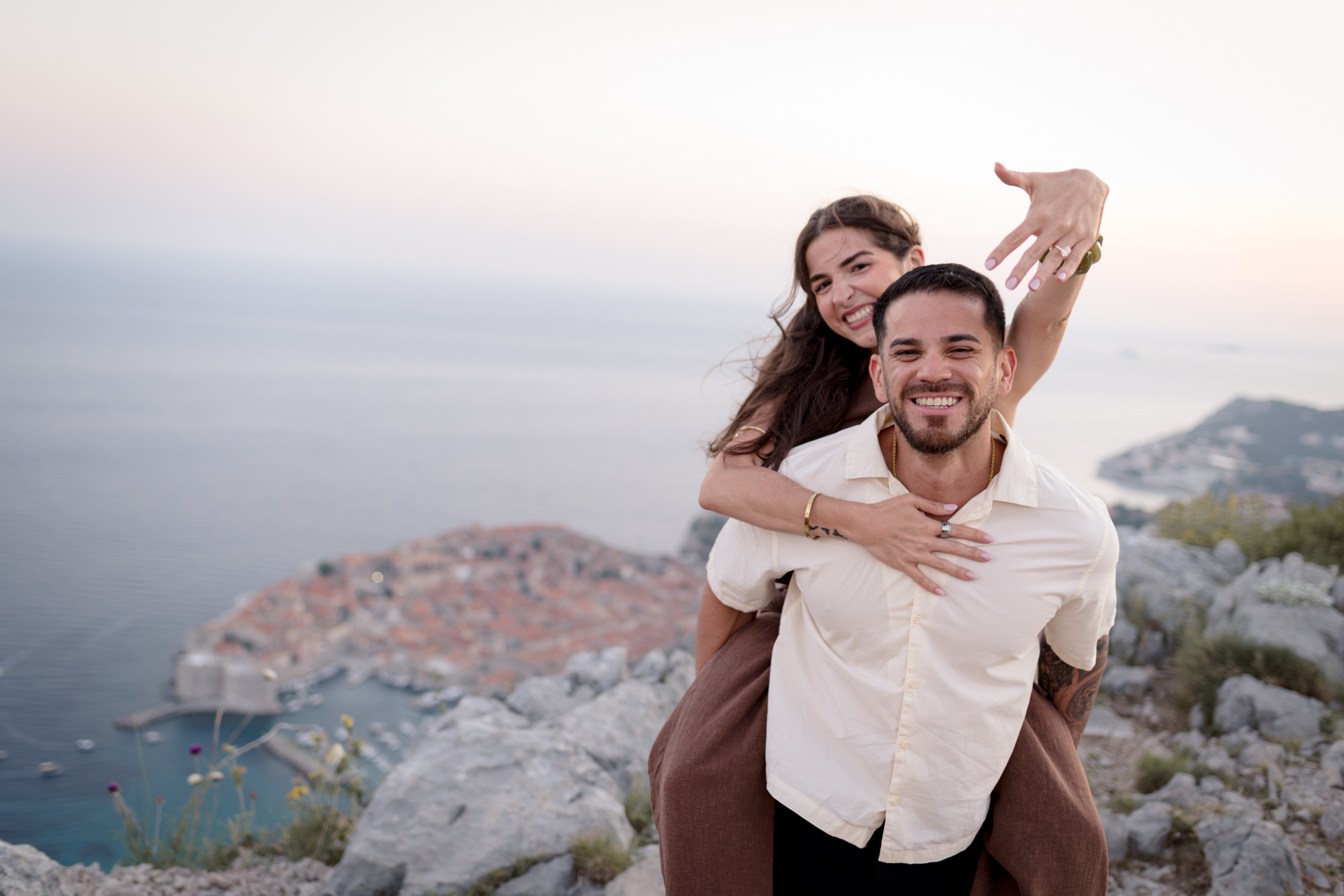 proposal with a view in dubrovnik