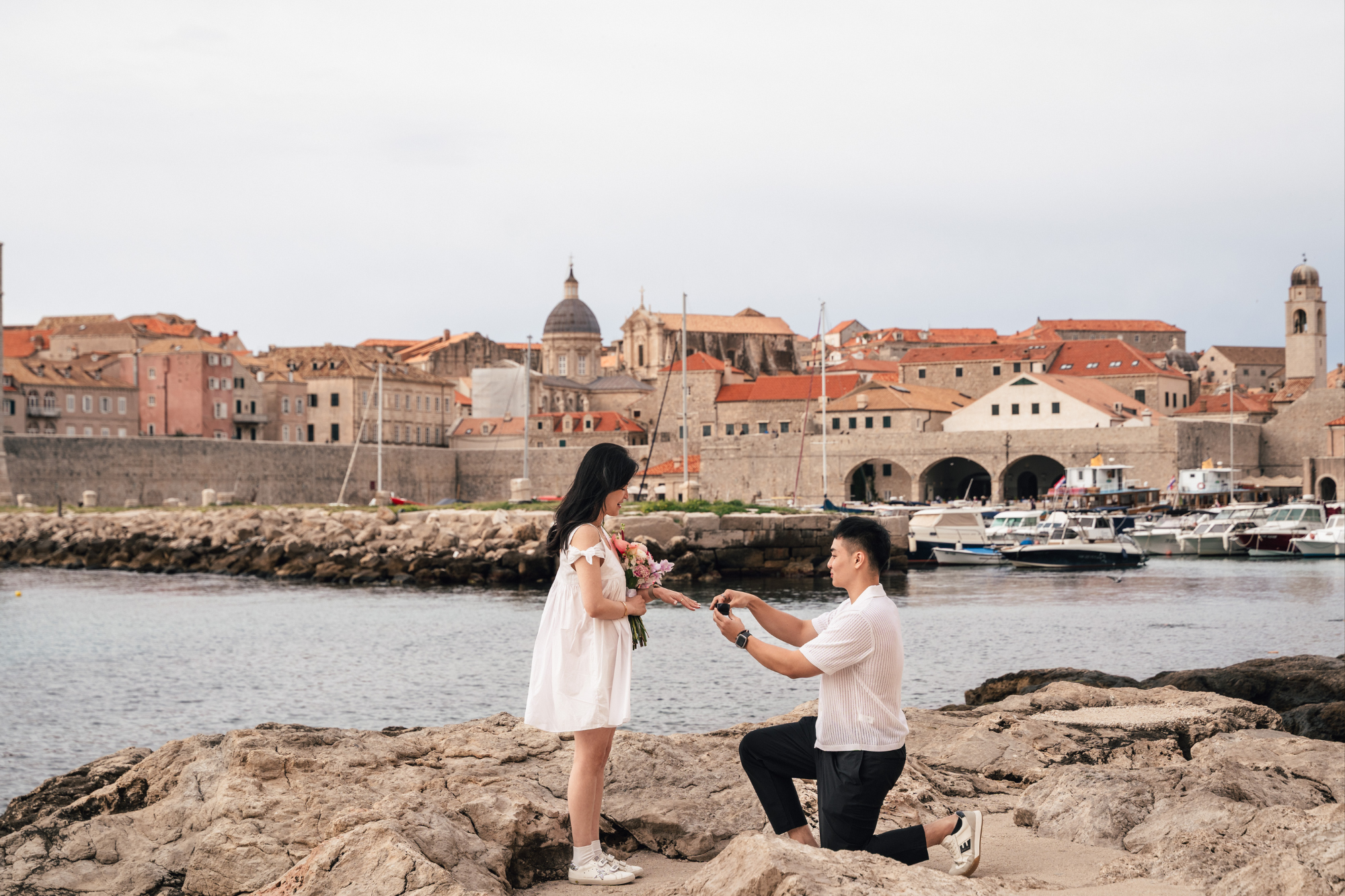 proposal moment captured in dubrovnik croatia